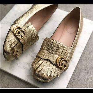 GG Marmont Fringe Flat